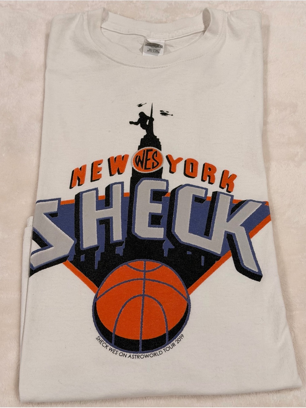 Vintage Style Sheck Wes On Astroworld Tour 2019 New York Graphic T-Shirt L